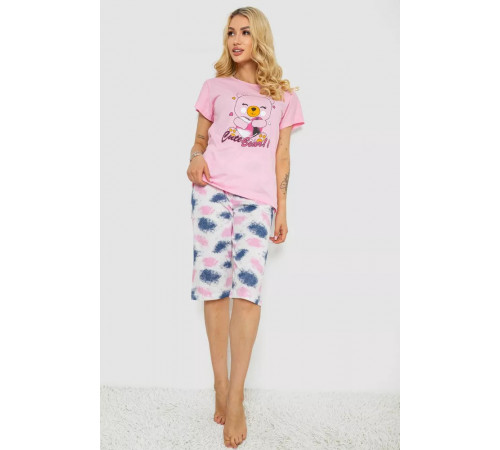 Піжама жіноча, колір рожевий, 243R50565