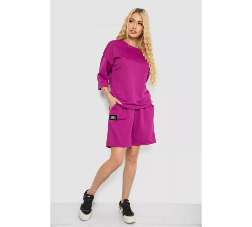 Костюм жіночий однотонний, колір фуксія, 238R116
