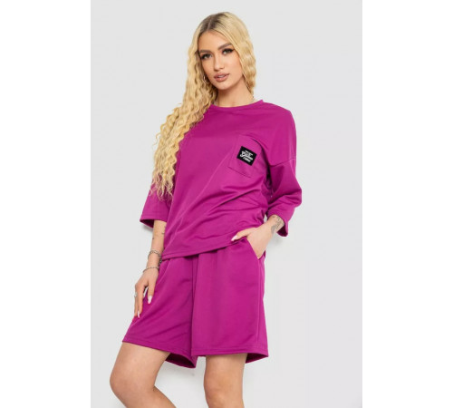 Костюм жіночий однотонний, колір фуксія, 238R116