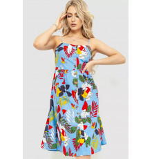 Жіночий сарафан з квітковим принтом, колір блакитний, 221R1932-4