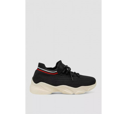 Кросівки жіночі текстильні, колір чорний, 244R382K