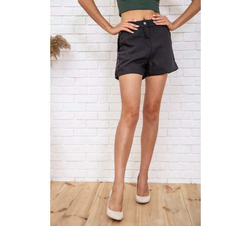 Нарядные женские шорты, черного цвета, 131R88641.