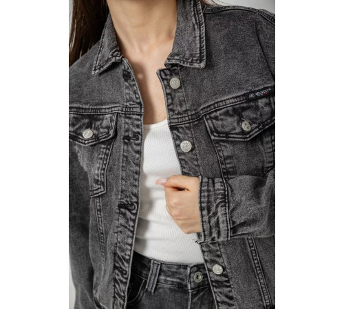 Куртка жіноча джинсова, колір сірий, 255RA2270