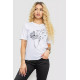 Жіноча футболка з принтом, колір білий, 241R127