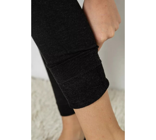 Лосины трикотажные бесшовные махровые, цвет темно-серый, 139R1220.