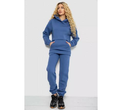 Спортивний костюм жіночий на флісі, колір джинс, 102R7711