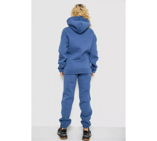 Спортивний костюм жіночий на флісі, колір джинс, 102R7711