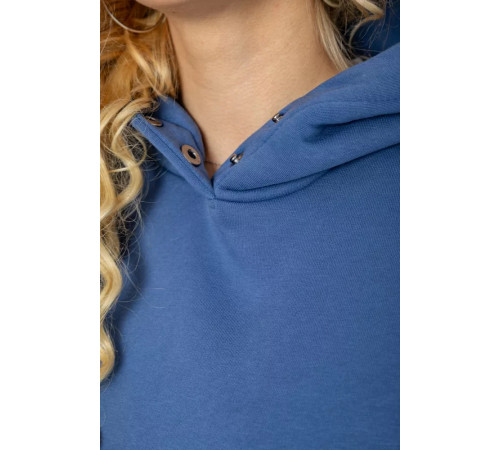 Спортивний костюм жіночий на флісі, колір джинс, 102R7711