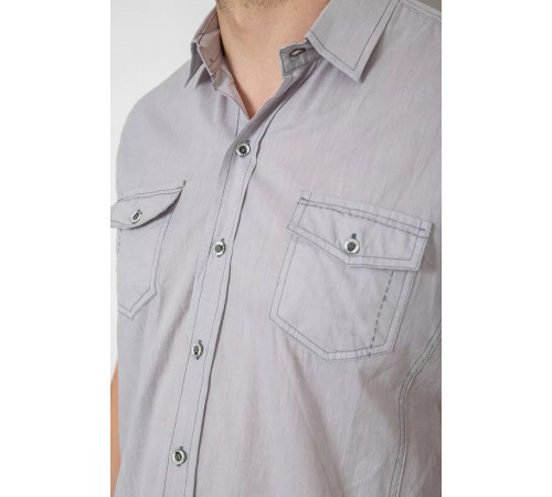 Сорочка чоловіча однотонна, колір сірий, 214R532