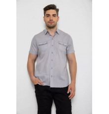 Рубашка мужская однотонная, цвет серый, 214R532