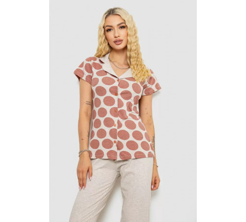 Пижама женская, цвет бежевый, 243R19018.