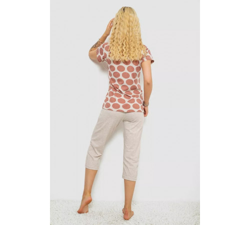 Пижама женская, цвет бежевый, 243R19018.