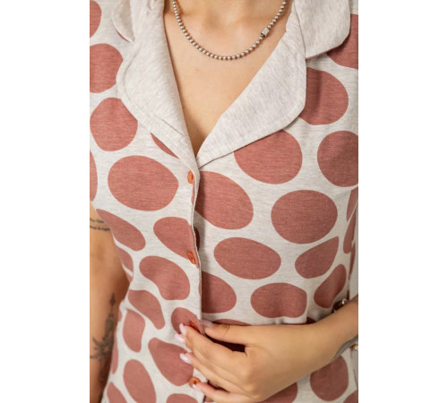 Пижама женская, цвет бежевый, 243R19018.