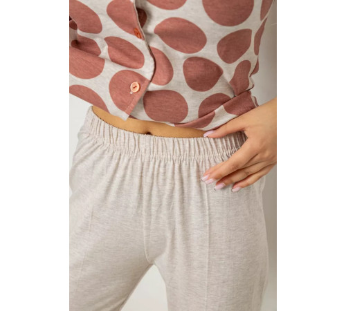 Пижама женская, цвет бежевый, 243R19018.
