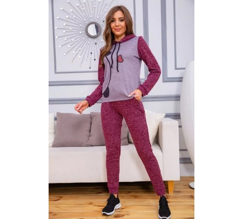 Женский костюм из ангоры, бордово-сиреневого цвета, 172R1258. Женский костюм из ангоры, бордово-сиреневого цвета, 172R1258.