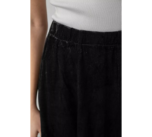 Спідниця оксамитова годе, колір чорний, 167R375-1