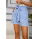Женские шорты на резинке, с поясом, цвет Голубой, 102R305