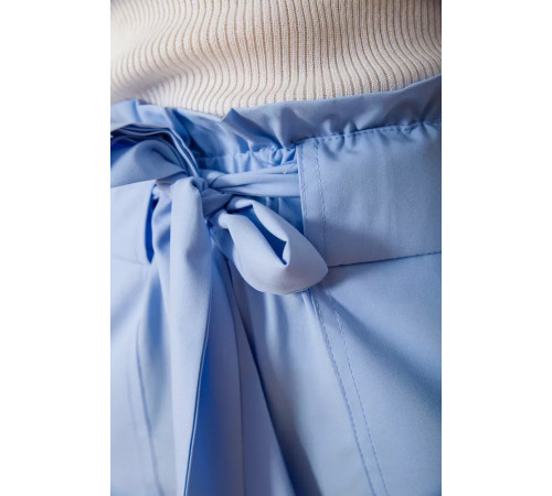 Женские шорты на резинке, с поясом, цвет Голубой, 102R305