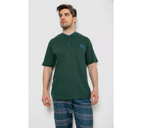 Пижама мужская, цвет зеленый, 243R2007