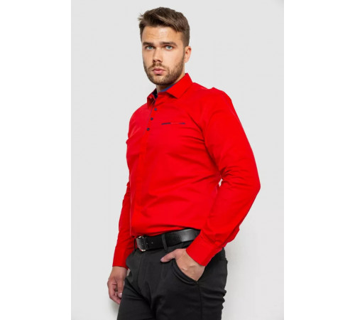 Рубашка мужская, цвет красный, 214R7150
