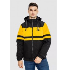 Куртка чоловіча демісезонна двостороння, колір чорно-жовтий, 214R23076