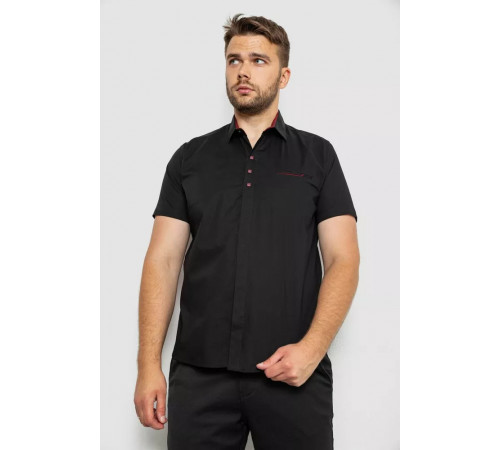 Сорочка чоловіча, колір чорний, 214R7326-1