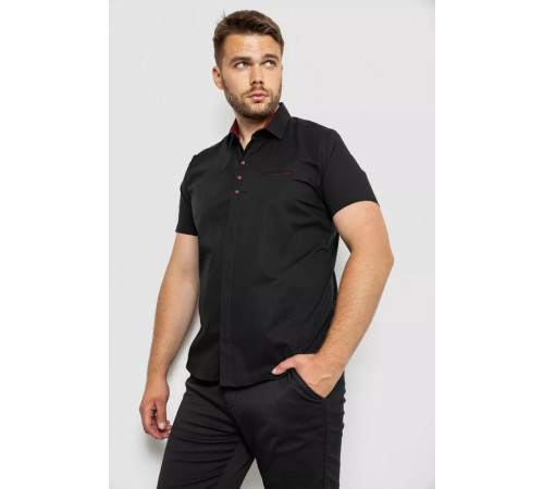 Сорочка чоловіча, колір чорний, 214R7326-1