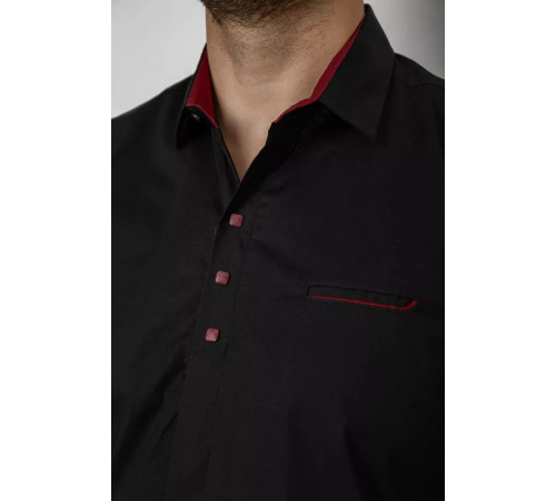 Сорочка чоловіча, колір чорний, 214R7326-1