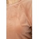 Спорт костюм женский велюровый, цвет бежевый, 102R272
