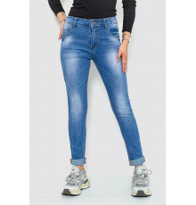 Джинси жіночі з потертостями, колір синій, 244RS10