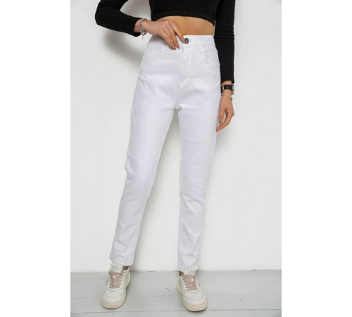 Джинсы женские стрейч, цвет белый, 250R1025.