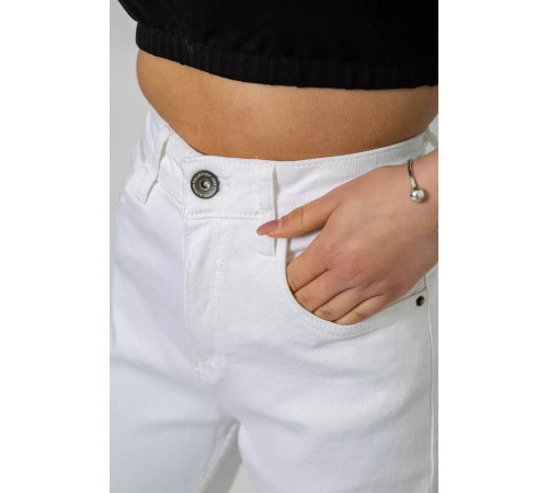 Джинсы женские стрейч, цвет белый, 250R1025.