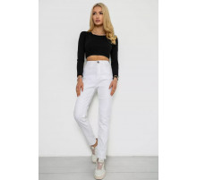 Джинсы женские стрейч, цвет белый, 250R1025.