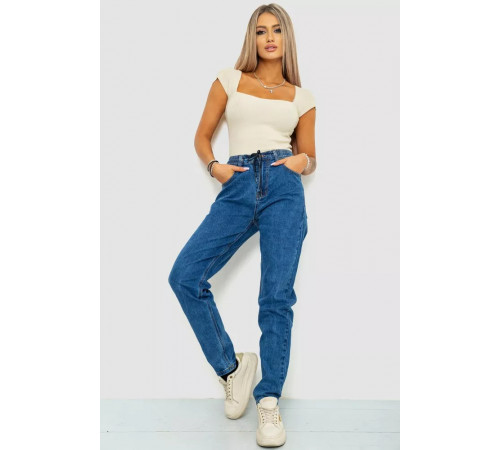 Джинси жіночі на резинці, колір синій, 244R8626