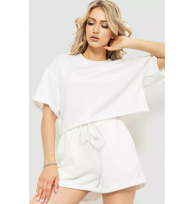 Костюм жіночий повсякденний, колір білий, 102R327