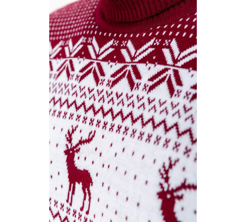 Свитер-гольф мужской, цвет бордово-белый, 161R712-1.