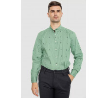 Сорочка чоловіча котонова повсякденна, колір зелений, 247R414
