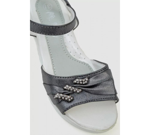 Босоножки детские, цвет темно-серебристый, 243RA6807-4