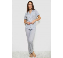 Жіноча піжама з принтом, колір блакитний, 243R7055