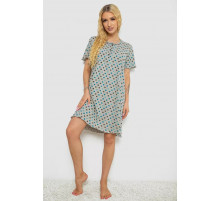 Нічна сорочка в горох, колір сіро-синій, 238R58370