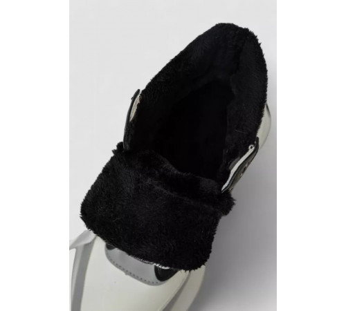 Кроссовки женские зимние на меху, цвет бело-серый, 248RXM19-86