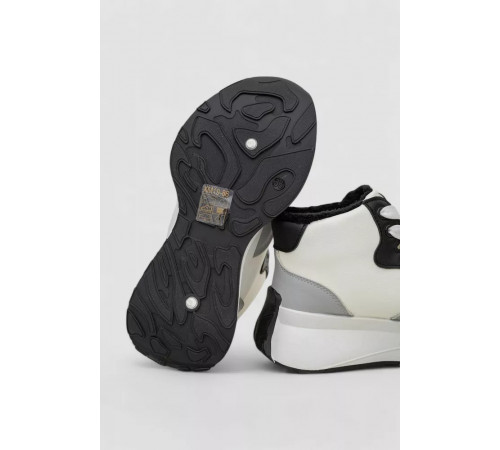 Кроссовки женские зимние на меху, цвет бело-серый, 248RXM19-86