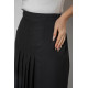 Спідниця на підкладці з розрізом, колір чорний, 167R5291