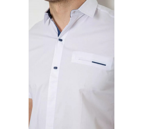 Сорочка чоловіча однотонна, колір білий, 214R7118