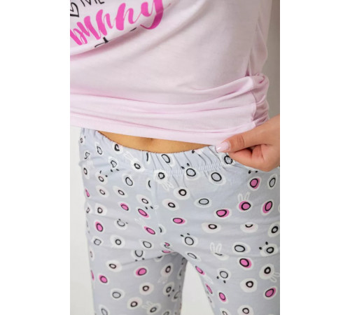 Женская пижама с принтом, цвет розовый, 243R7077