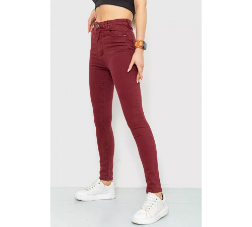 Джинси жіночі, колір бордовий, 164R357