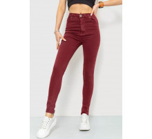 Джинсы женские, цвет бордовый, 164R357