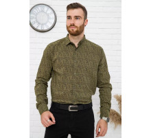Рубашка мужская, хаки, натуральный хлопок, 511F015 цвет Хаки