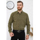Сорочка чоловіча, хакі, натуральна бавовна, 511F015 колір Хакі