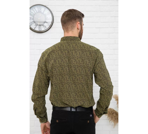 Сорочка чоловіча, хакі, натуральна бавовна, 511F015 колір Хакі